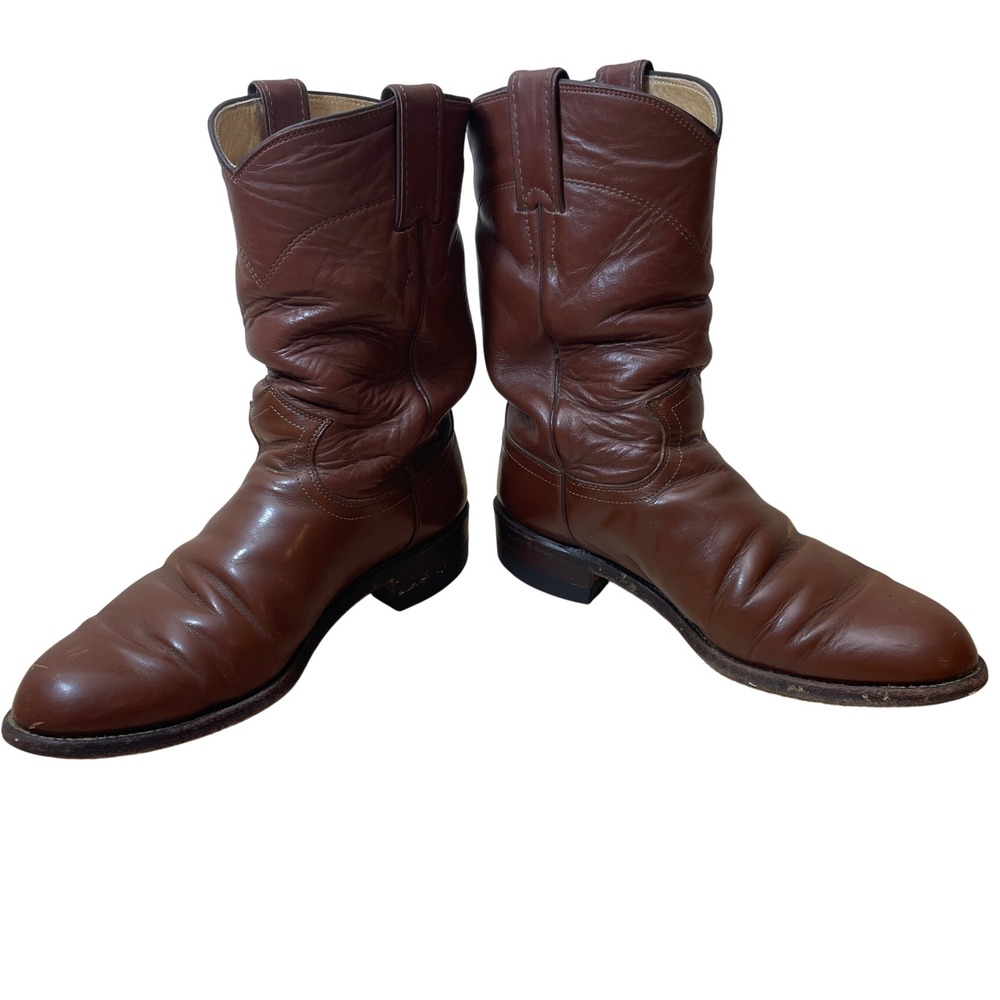 Justin Womens Brown Leather‎ Cowboy Boots Style L 3802 Size 6.5